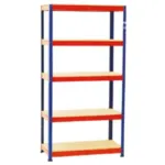 ESTANTE 5 PRATELEIRAS MADEIRA 1770X900X450 AZUL/LARANJA -chavevertical.com